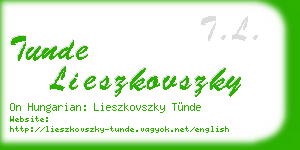 tunde lieszkovszky business card